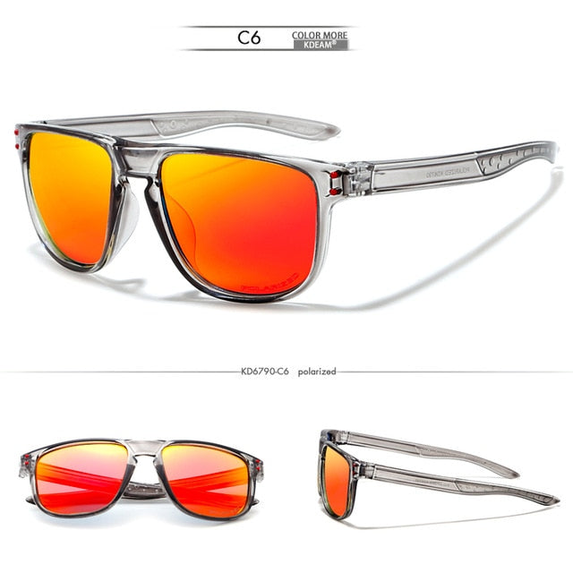 Square Lightweight Polarized Casual Simple Style Men Sunglasses