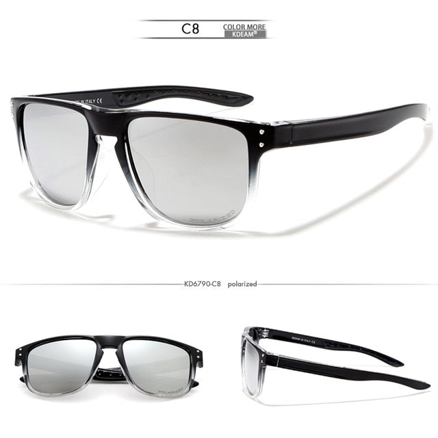 Square Lightweight Polarized Casual Simple Style Men Sunglasses
