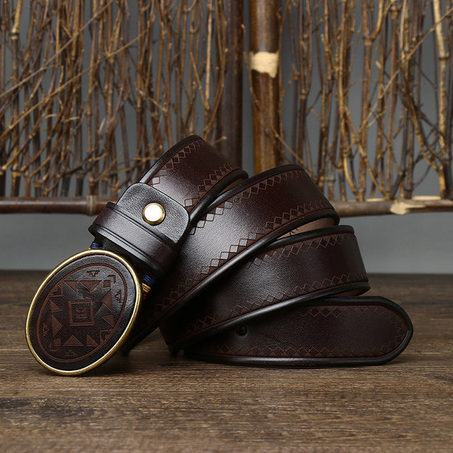 Chopper Ethnic Thick Leather Belts