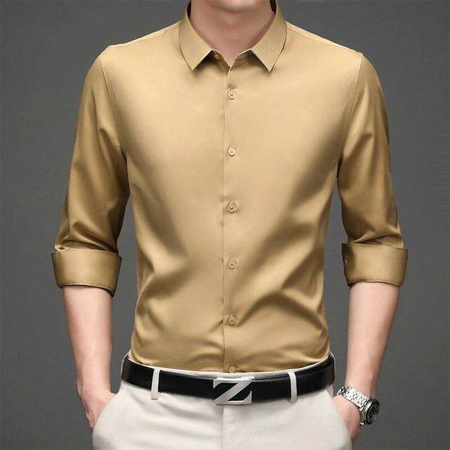 Breathable Solid Cotton Long Sleeve Shirt