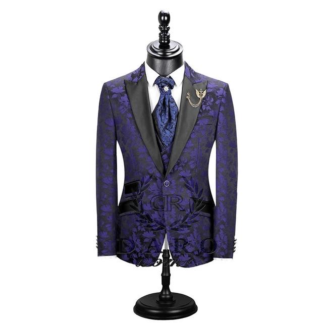 Floral Classic Slim Fit robe de bal hommes costume