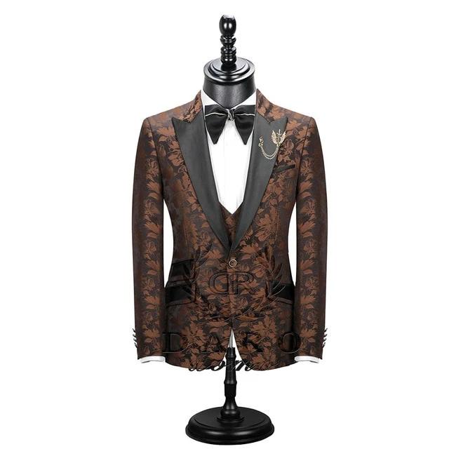 Floral Classic Slim Fit robe de bal hommes costume
