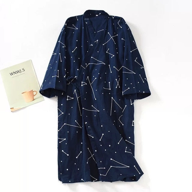 Printed Thin Cotton Sleeping Robe