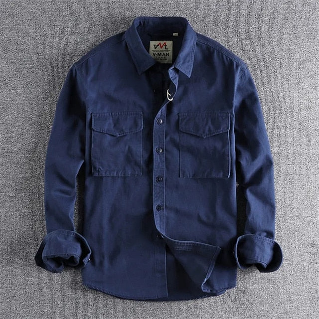 Chemise à poche cargo rétro