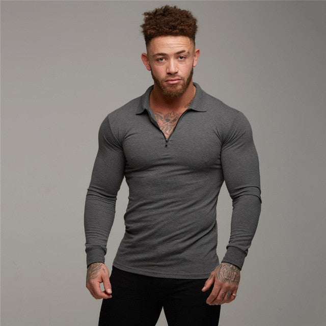 Breathable Cotton Stretch Polo Shirt