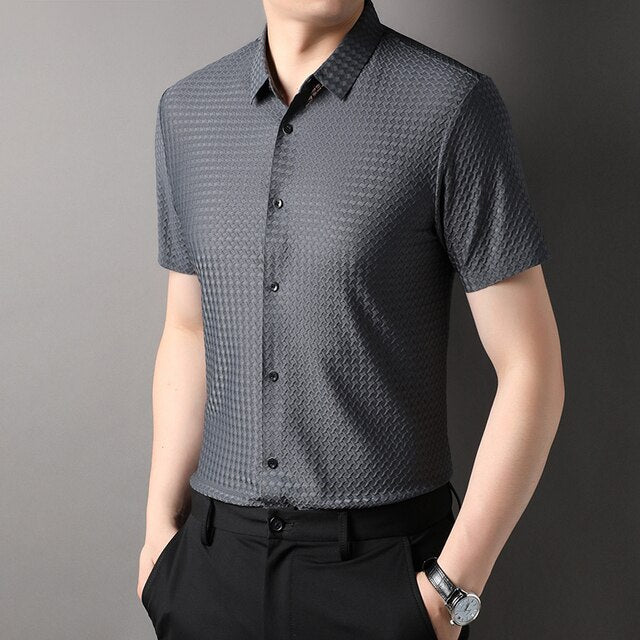 Wrinkle Free Slim-Fit Nylon Shirt
