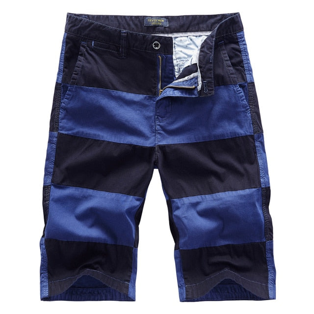 Two-Toned Horizontal Stripe Style Shorts