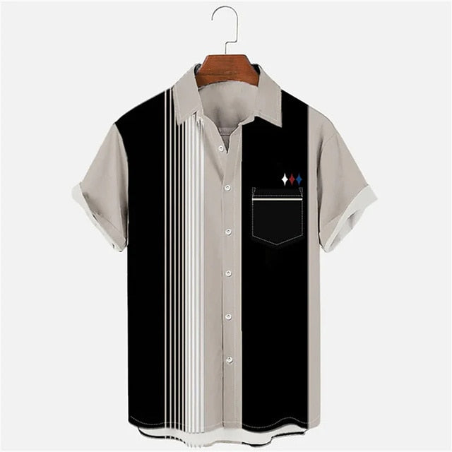 Palm Tree Printed Short Sleeve Shirt