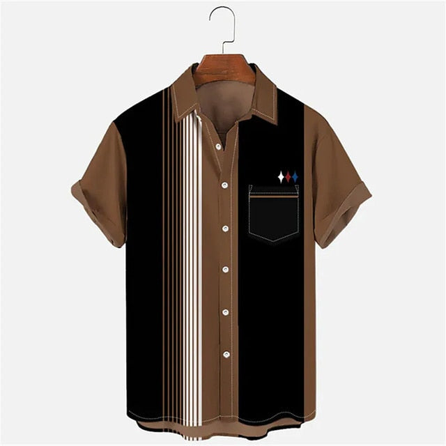 Palm Tree Printed Short Sleeve Shirt