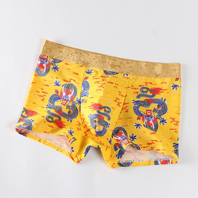 Dragon Printed Breathable Cotton Boxer