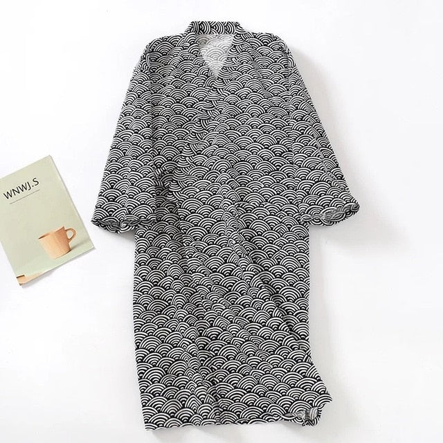 Printed Thin Cotton Sleeping Robe