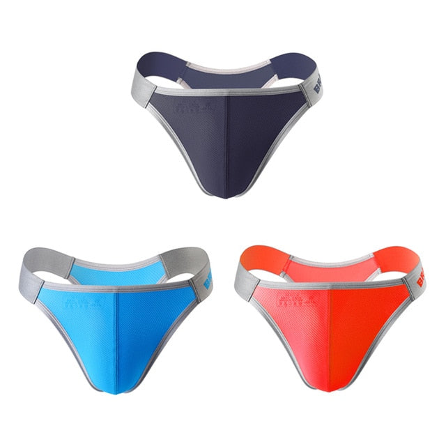 3-in-1 Nylon Spandex Briefs Underwear