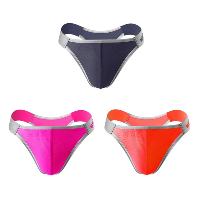 3-in-1 Nylon Spandex Briefs Underwear