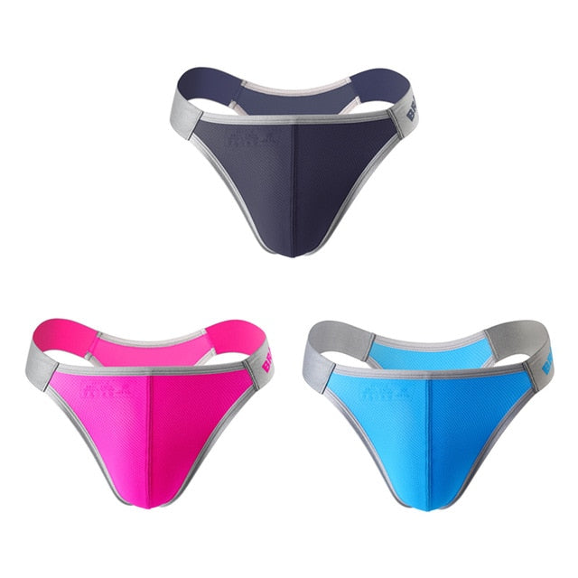 3-in-1 Nylon Spandex Briefs Underwear