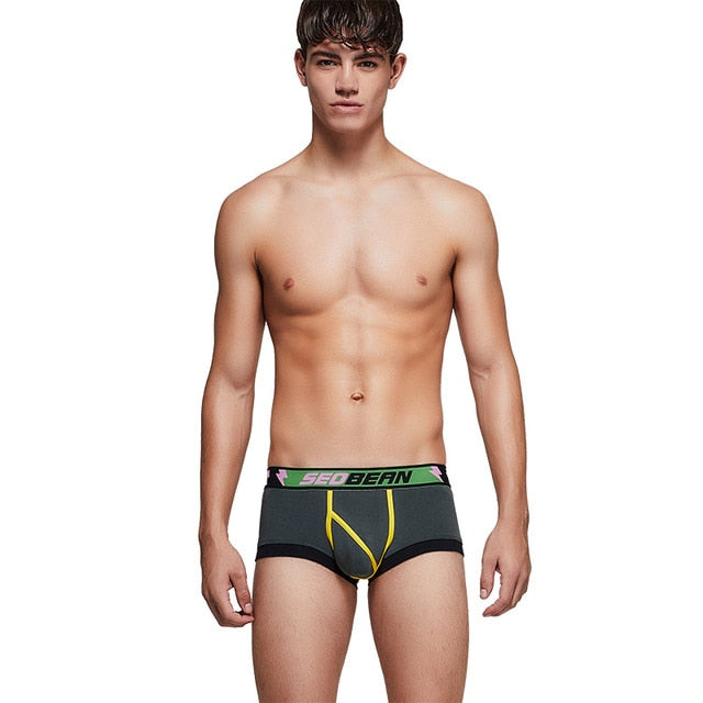 Boxer Homme Rayé Multicolore Solide