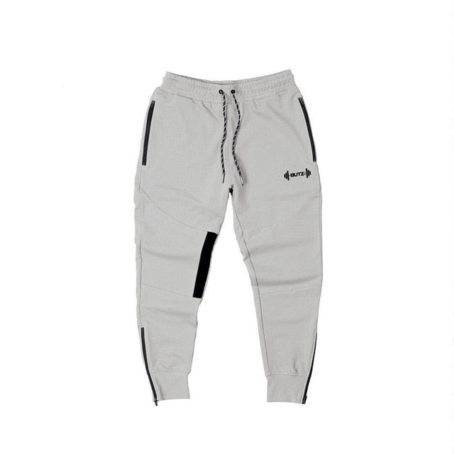 Casual Elastic Waistband Fitness Training Style Men Sweatpants