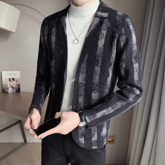 Blazer d'hiver New Social Club à rayures