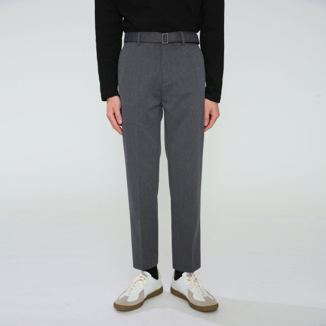 Pantalon vintage uni à devant plat