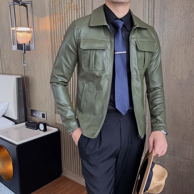 Bad Ass Faux Leather Motorcycle Faux Leather Jacket