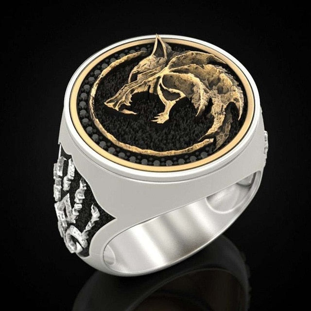 Intricate Dragon, Knight and Wolf Metal Fashion Rings