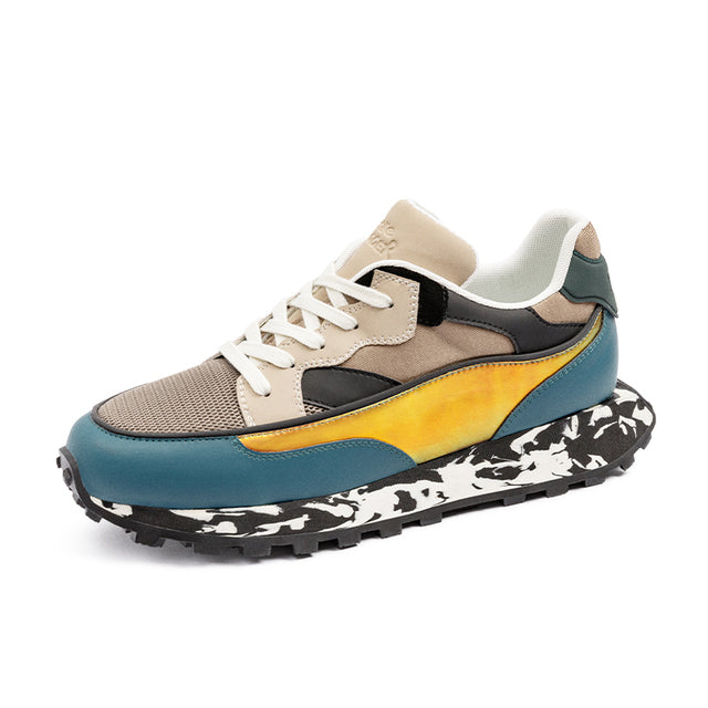 Zapatillas bajas estilo mármol azul atardecer