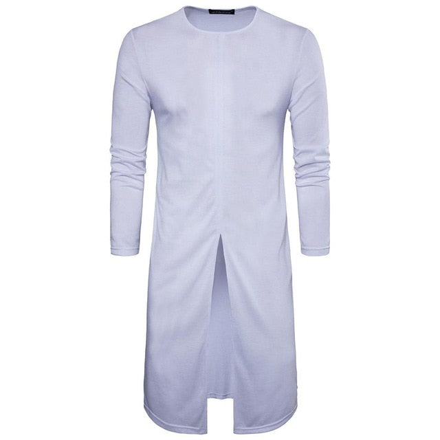 Black White Basic Long Style Men Long Sleeves T-Shirt - FanFreakz