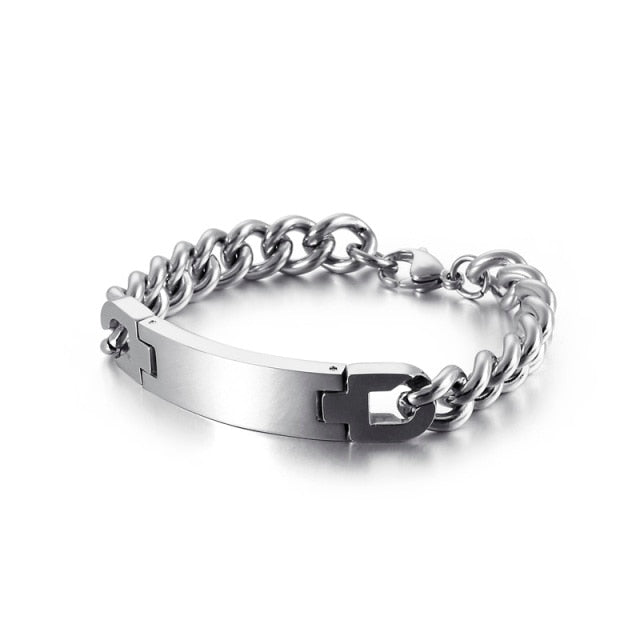 Fashion Square Stainless Steel Chain Bracelet