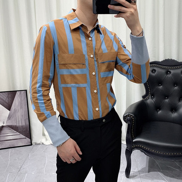 Chemises à manches longues de style géométrique labyrinthe