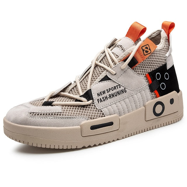 High Top Synthetic Mixed Color Sneaker