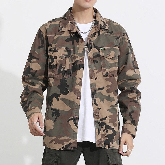 Practical Camouflage Fit Pocket Shirt