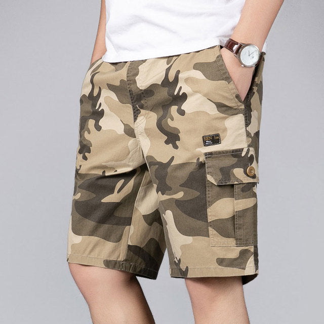 Short cargo militaire multi-poches