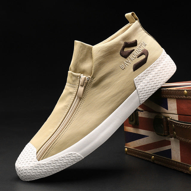 Chaud Hiver Mode Fourrure Zipper Hommes Bottes