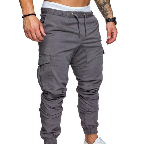 Casual Cargo Multi-Pocket Elastic Weist Pants
