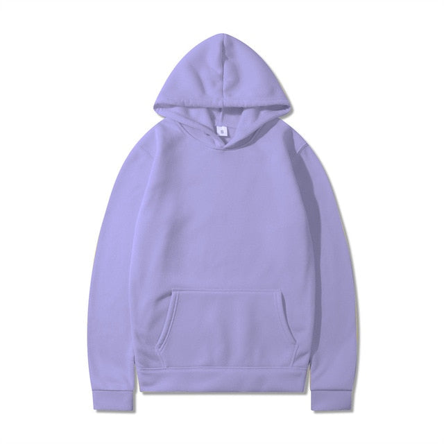 Pocket Solid Soft Casual Hoodies