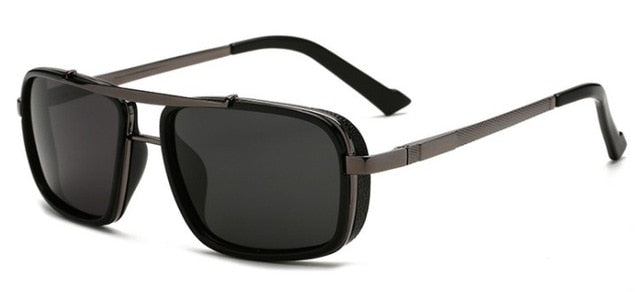 Lunettes de soleil carrées aviateur à verres polarisés