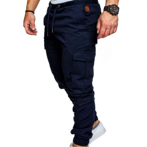 Casual Cargo Multi-Pocket Elastic Weist Pants