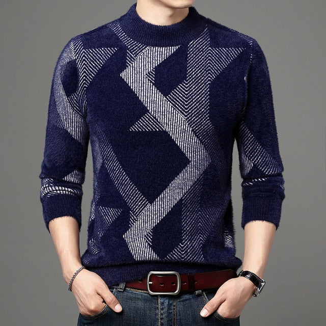 Luxury Knitted Abstract Adorn Sweater