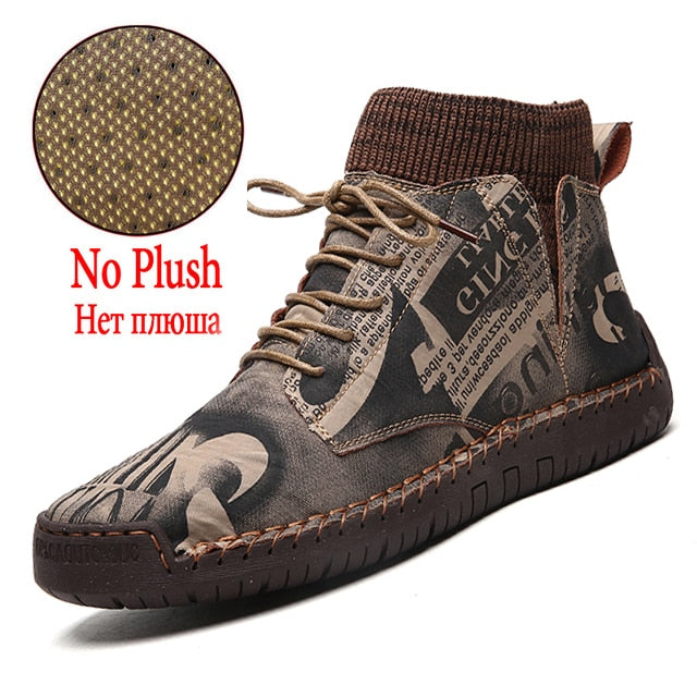 Bottines en daim épais et chauds en peluche