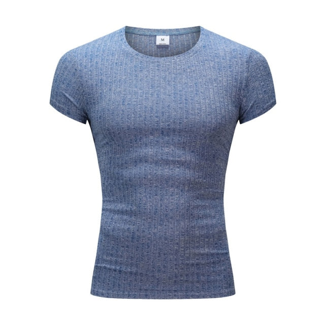 Sporty Two Style Collar Cotton T-Shirt