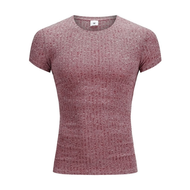 Sporty Two Style Collar Cotton T-Shirt