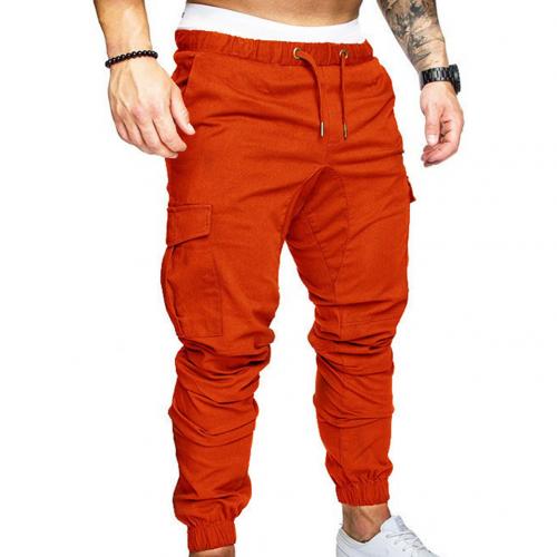 Casual Cargo Multi-Pocket Elastic Weist Pants