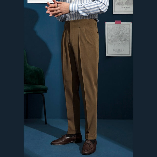 Pantalon Coupe Droite Taille Haute