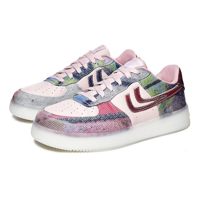Microfiber Paint Gradient Decorated Sneaker