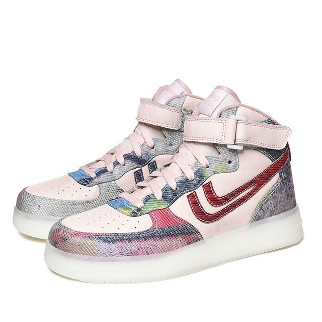 Microfiber Paint Gradient Decorated Sneaker