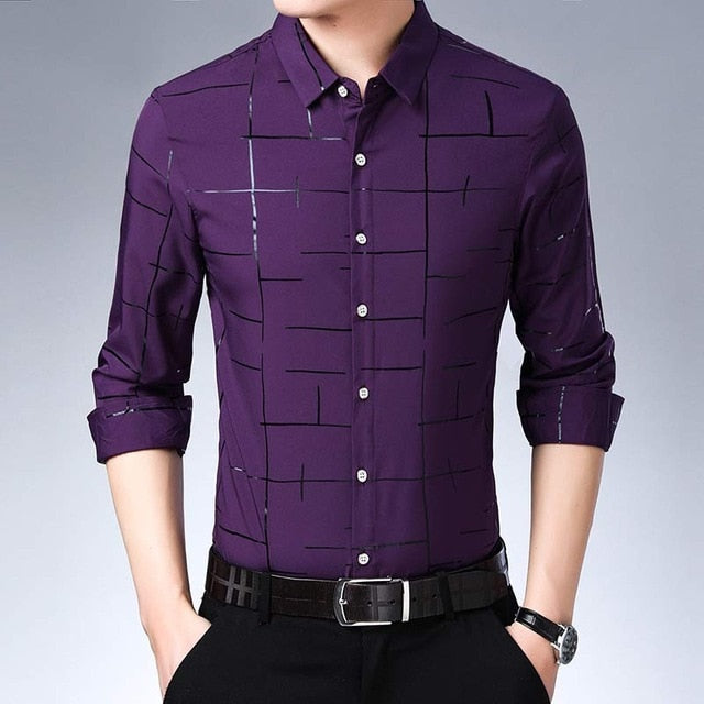 Seamless Lining Formal Elegant Long Sleeve Shirt