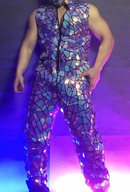 Reflective Laser Sequins Sleeveless Jumpsuit