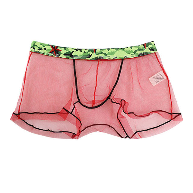 Deco Waist Floral Printed Transparent Boxer