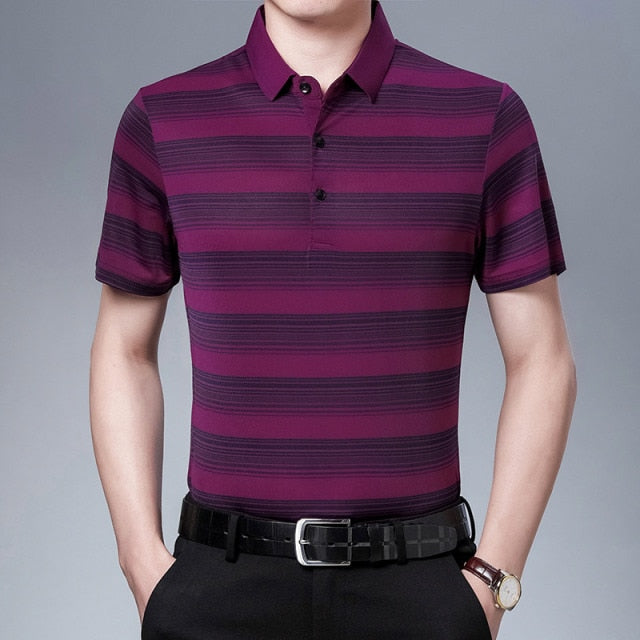 Fades Horizontal Stripes Decorated Polo Shirt