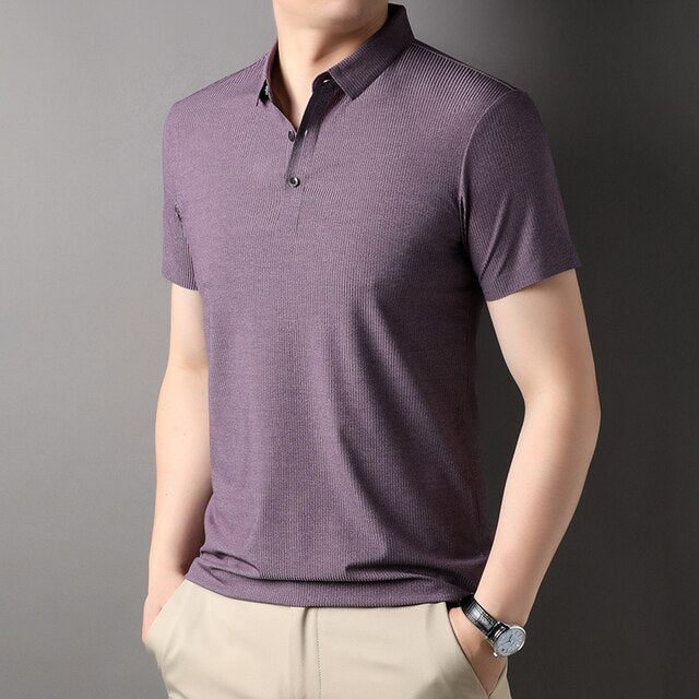 Solid Short Sleeve Plain Polo Shirt
