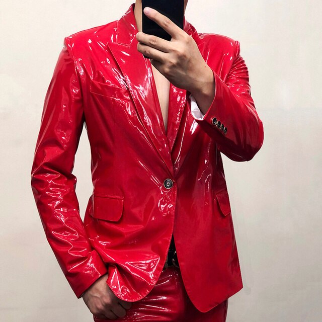 Spring Reflective Colorful Solid Blazer